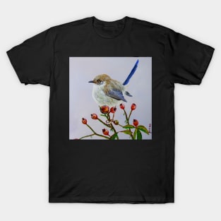 Little Wren on Rose Bush T-Shirt